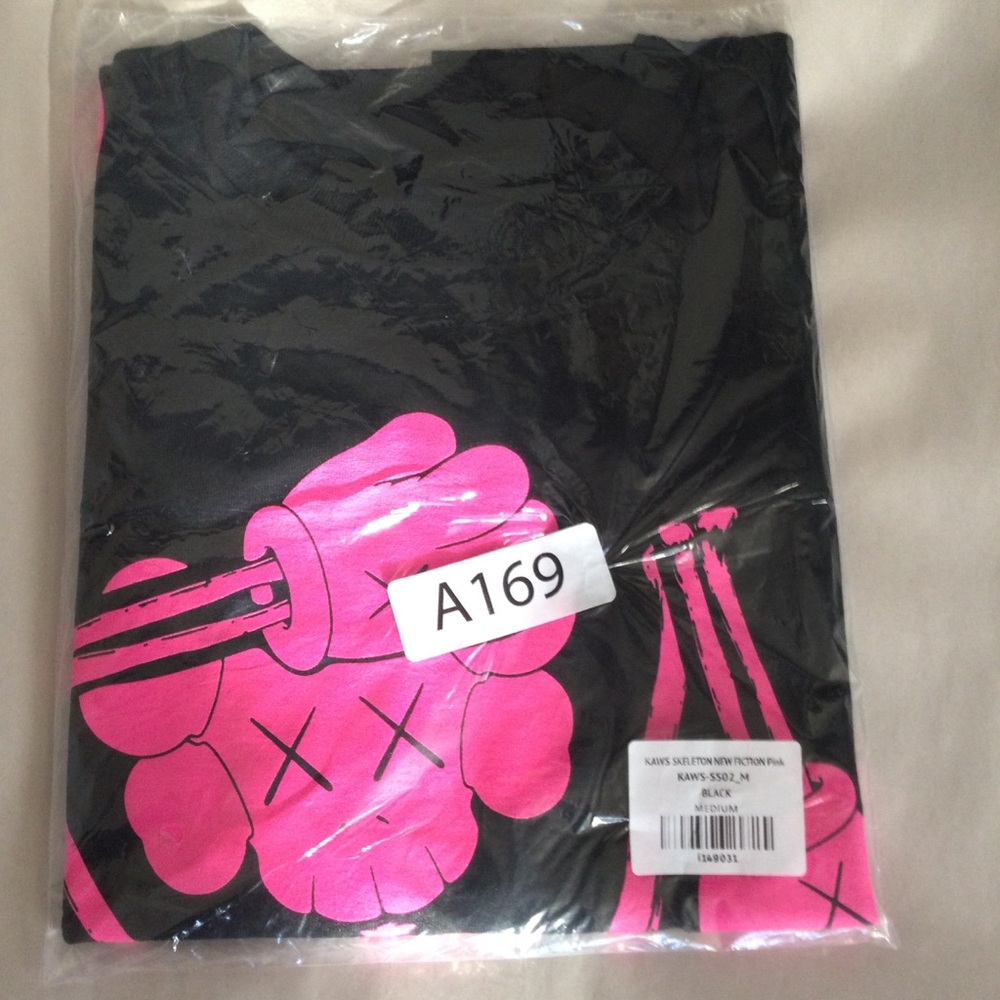 KAWS Black and Pink Graphic Tee